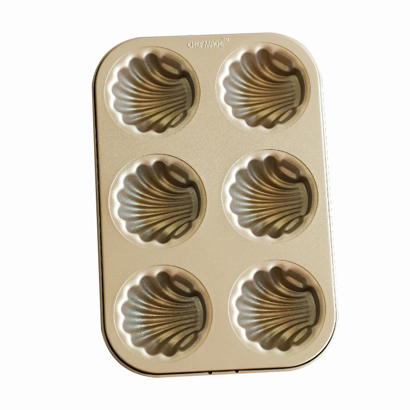 Японская форма для выпечки бананового торта с 6 чашками Золотая антипригарная