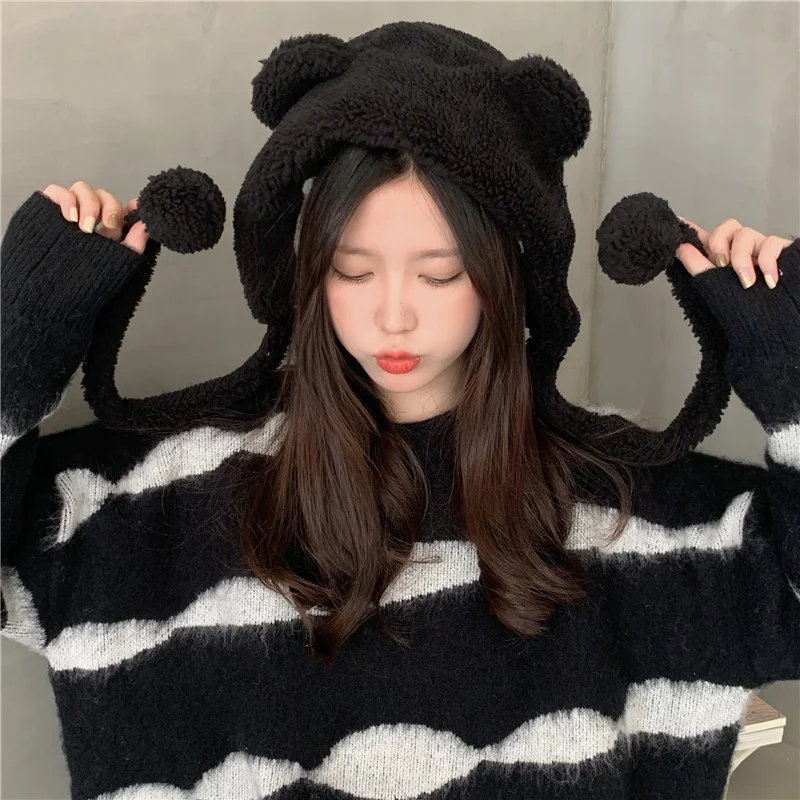 

Real Shot Cost-effective Japanese Cute Bear Ear Protection Korean.Kio