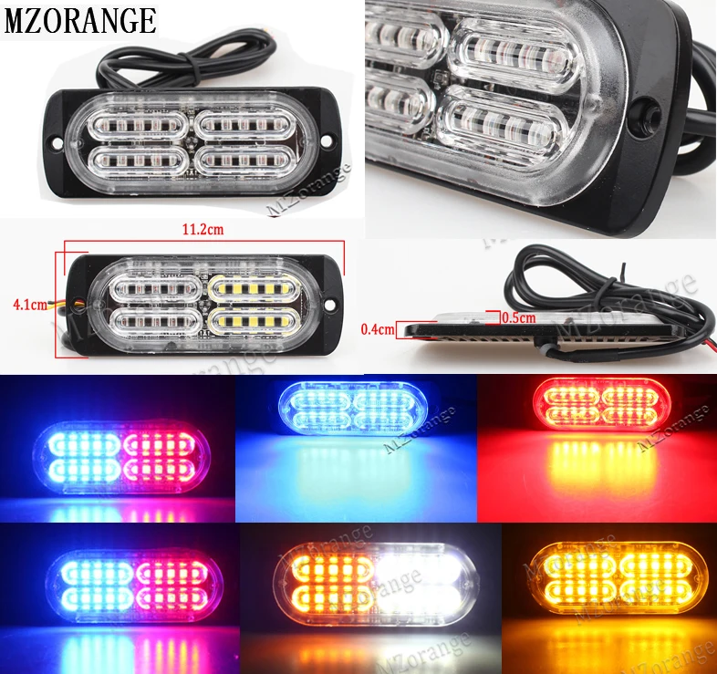 MZORANGE1PCS ультра-тонком высоком Мощность Водонепроницаемый 12 V-24 V 20 светодиодный автомобиль грузовик, можно использовать при аварийной ситуации Strobe Предупреждение сигнальные полицейские светильник красный