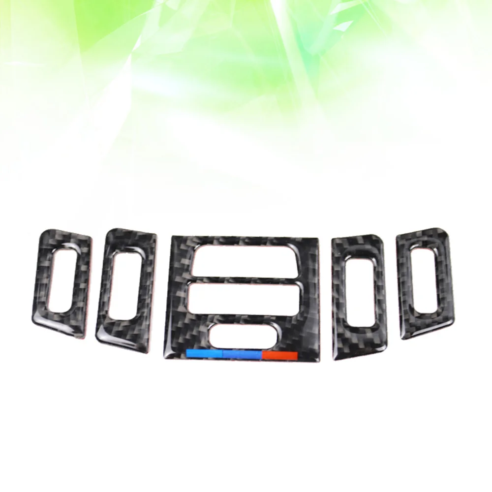 

1 Set Carbon Fiber Car Air Outlet Modification Accessories Replacement Car Center Console Sticker Air Outlet Trim Cover Sticker