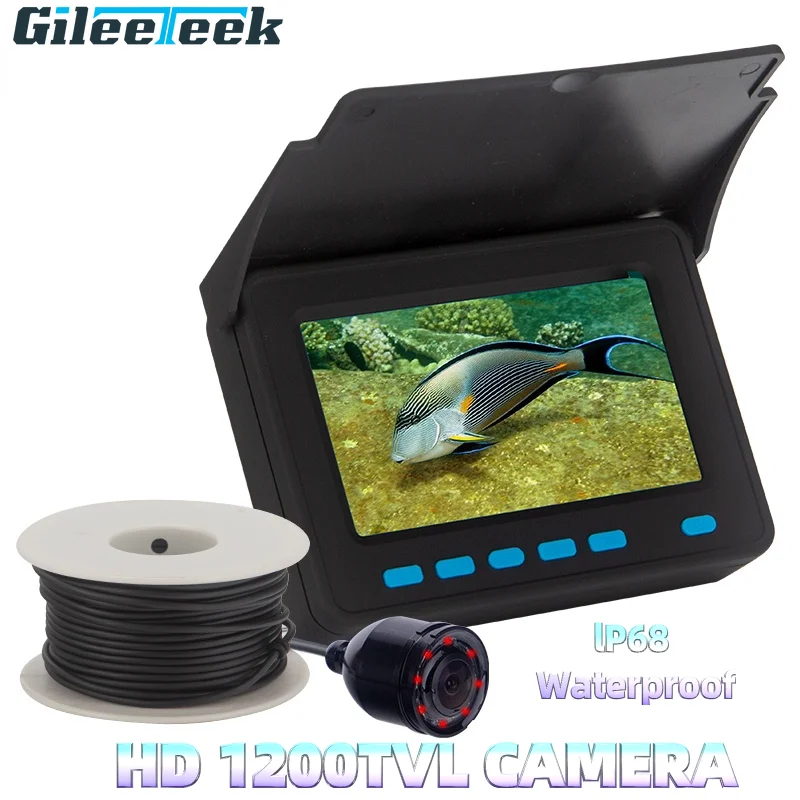 Скидка WF25C объектив IP68 Водонепроницаемая камера 4,3 дюймовый ЖК-монитор с DVR 20/30 м кабель подводная портативная рыболовная камера/система мониторинг...