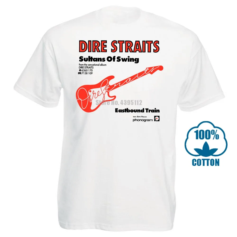 Dire Straits Sultans Of Swing Blues Roots рок новая белая футболка 168 | Мужская одежда