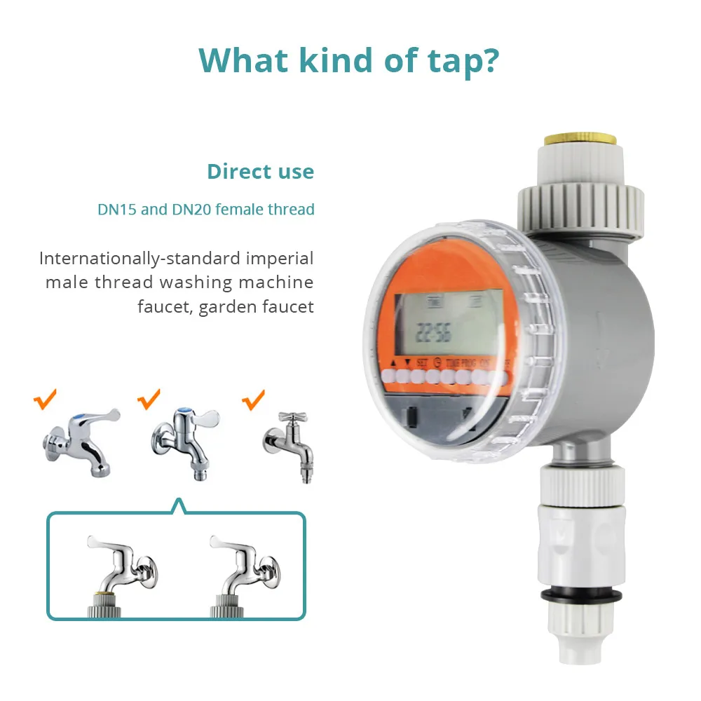 Водонепроницаемый таймер полива Benexmart электронный садовый шаровой клапан