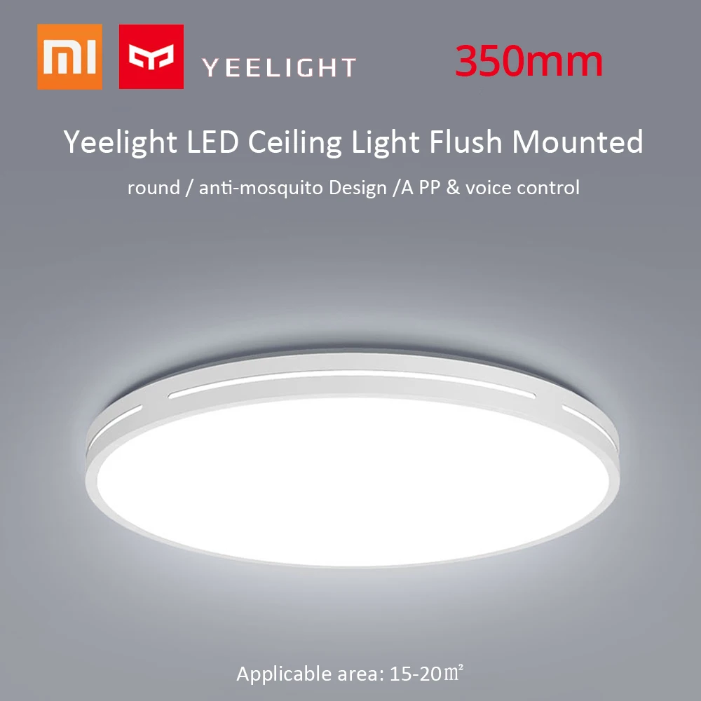 Yeelight светодиодный потолочный светильник 350x60 мм, заподлицо, антимоскитный дизайн, управление через приложение, голосовое управление, потолочный светильник для спальни xiaomi