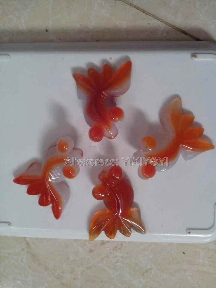 3шт Красивый Натуральный Камень Агат Разноцветный Белый Резной Китайский Уникальный Милый Рыбка Удачный Подвеска + Веревочное Ожерелье Ювелирные Изделия