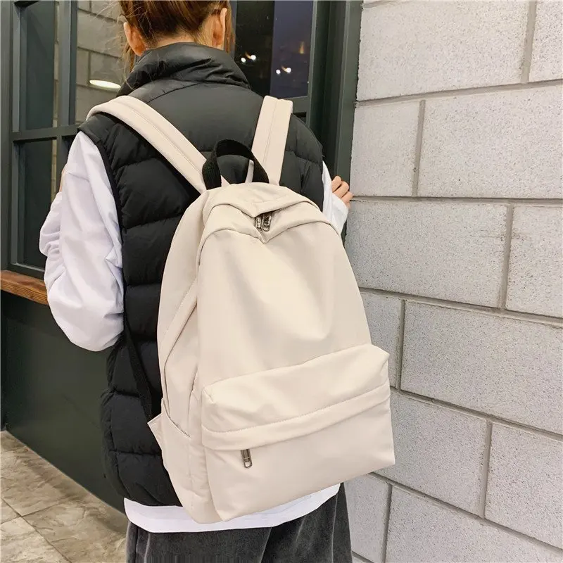 Однотонный рюкзак из ткани Оксфорд для девочек подростков школьный ранец в