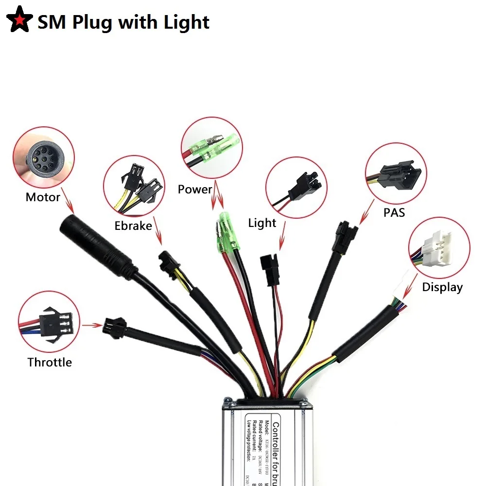 Однажды 15 а Φ 36 В/48 в контроллер квадратной волны 6 МОП транзисторов для 250 Вт/350 Вт