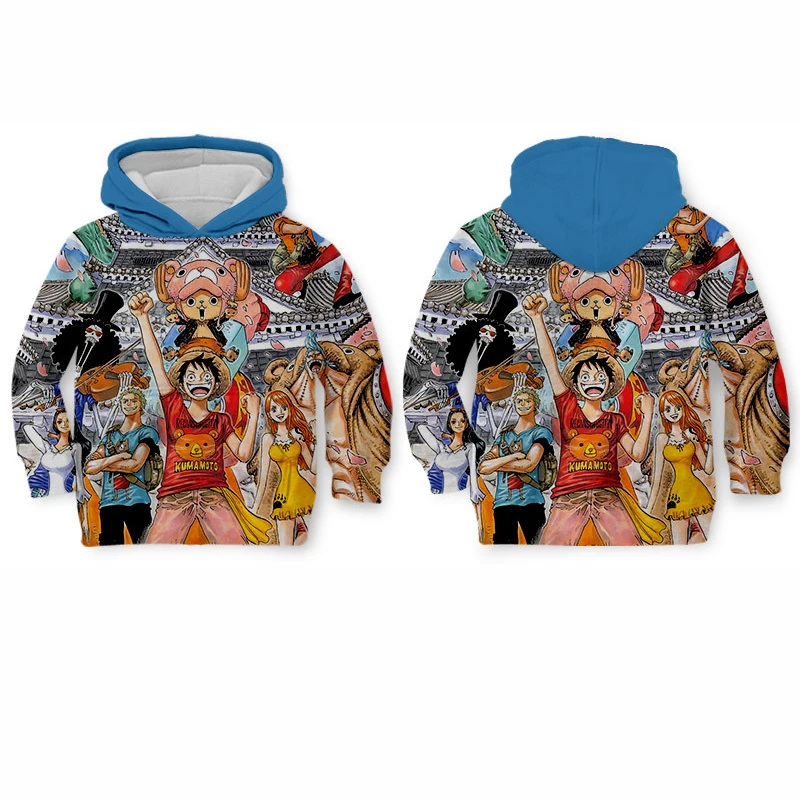 

One Piece Kids Cloth pattern Cartoon Children's wear 3d hoodies/boy sweatshirt Cartoon Hot Movie pant style-6