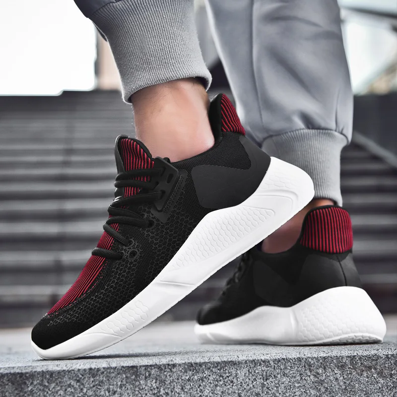 Кроссовки мужские сетчатые ультралегкие дышащие сникерсы Нескользящие на
