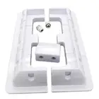 Монтажный кронштейн из белого АБС-пластика для солнечной панели 7 шт.компл., монтажный кронштейн с отверстием для кабеля, идеально подходит для фургонов, автодомов, домов на колесах, лодок, автомобилей, кровельное крепление