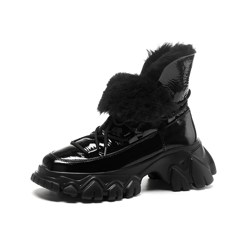 Bottes Femmes Chaussures femme Новая зимняя обувь женские зимние ботинки из натуральной кожи