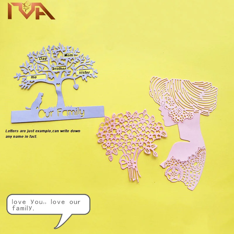Скрапбукинг семейное дерево металлические режущие штампы Древо жизни бумага