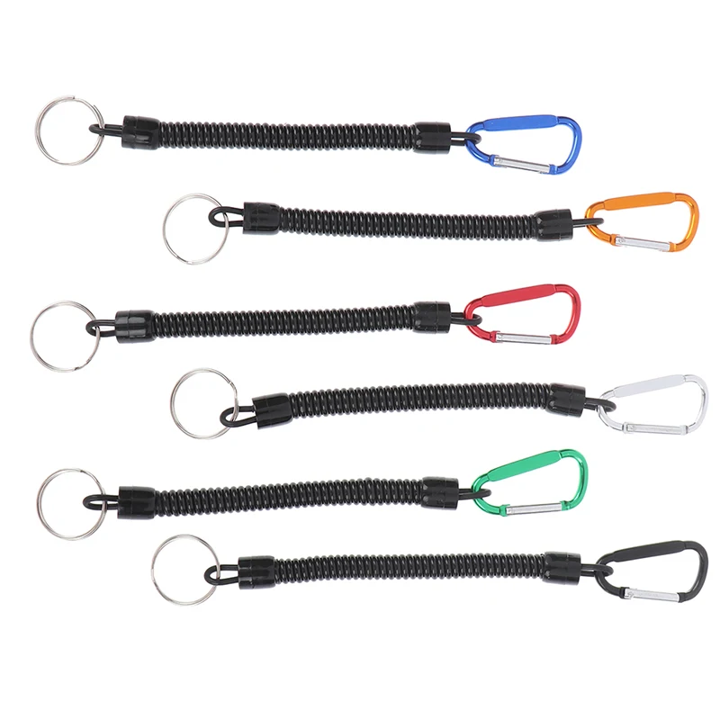 

Portable Fishing Lanyards Rope Boating Kayak Camping Secure Carabiner Secure Lock Grips Tackle Tools With Spring