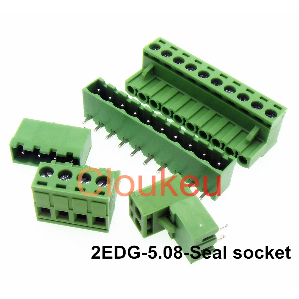 2EDG-5.08 6Pin Straight/Bend Plug Socket Connecting terminal Green Connector 5.08mm 2EDGK/V/R/C 6p | Обустройство дома