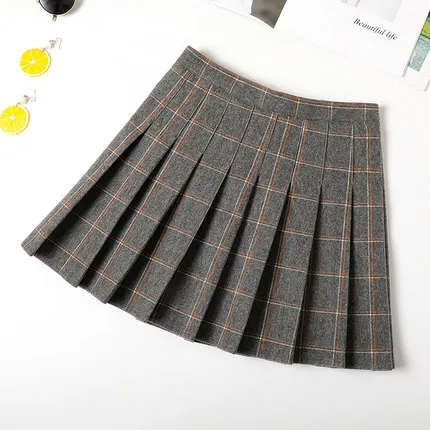 

Women Mini Pleat Skirt Harajuku Preppy Style Plaid Skirts Cute Japanese School Uniforms Ladies Kawaii Skirt