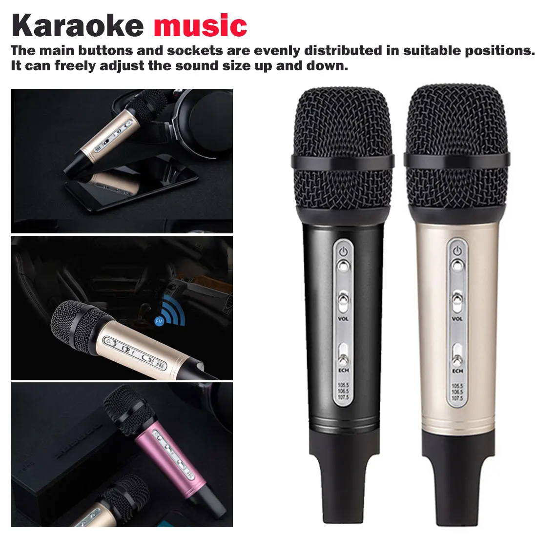 Мини микрофон автомобиля FM беспроводной Bluetooth мобильный телефон Универсальный