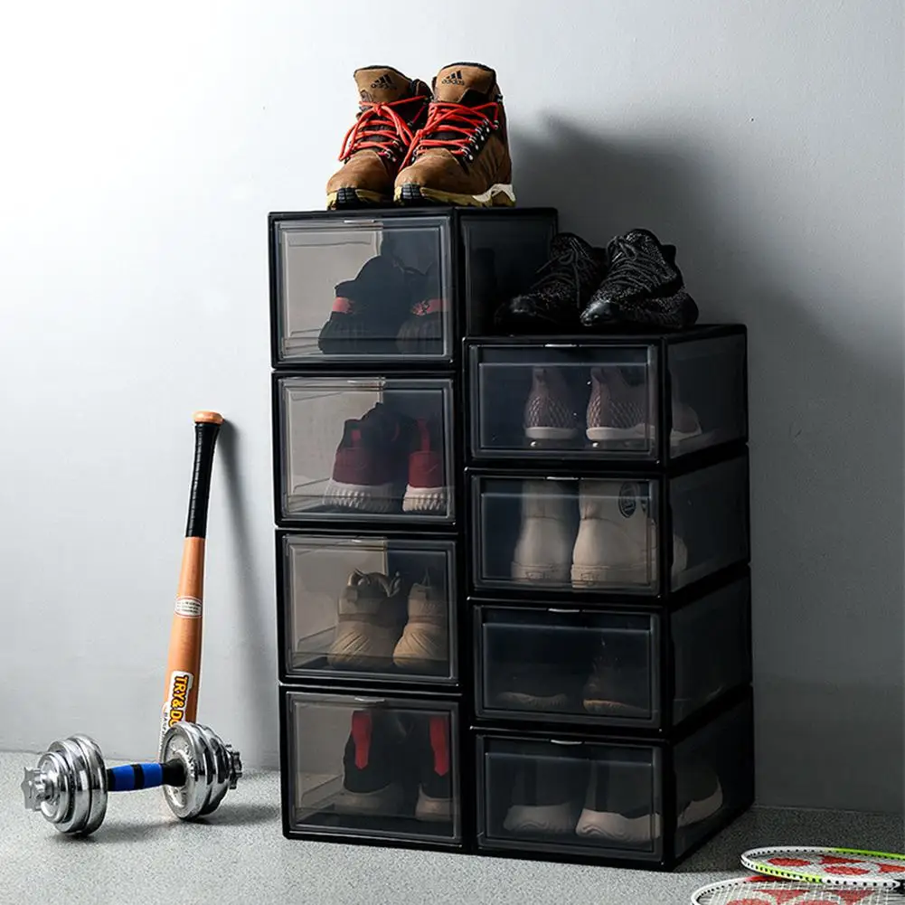 Прозрачная многоцелевая подставка для обуви толстая Пыленепроницаемая коробка