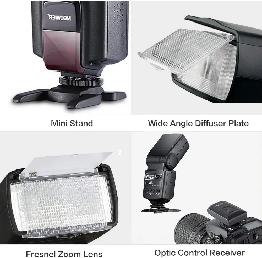 Вспышка Godox TT520 II TT520II со встроенным беспроводным сигналом 433 МГц + триггером для