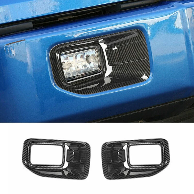 For Ford F150 F-150 2015-2020 Front Fog Light Guard Cover Foggy Lamp Decoration Trim Car Accessories ABS Carbon Fiber