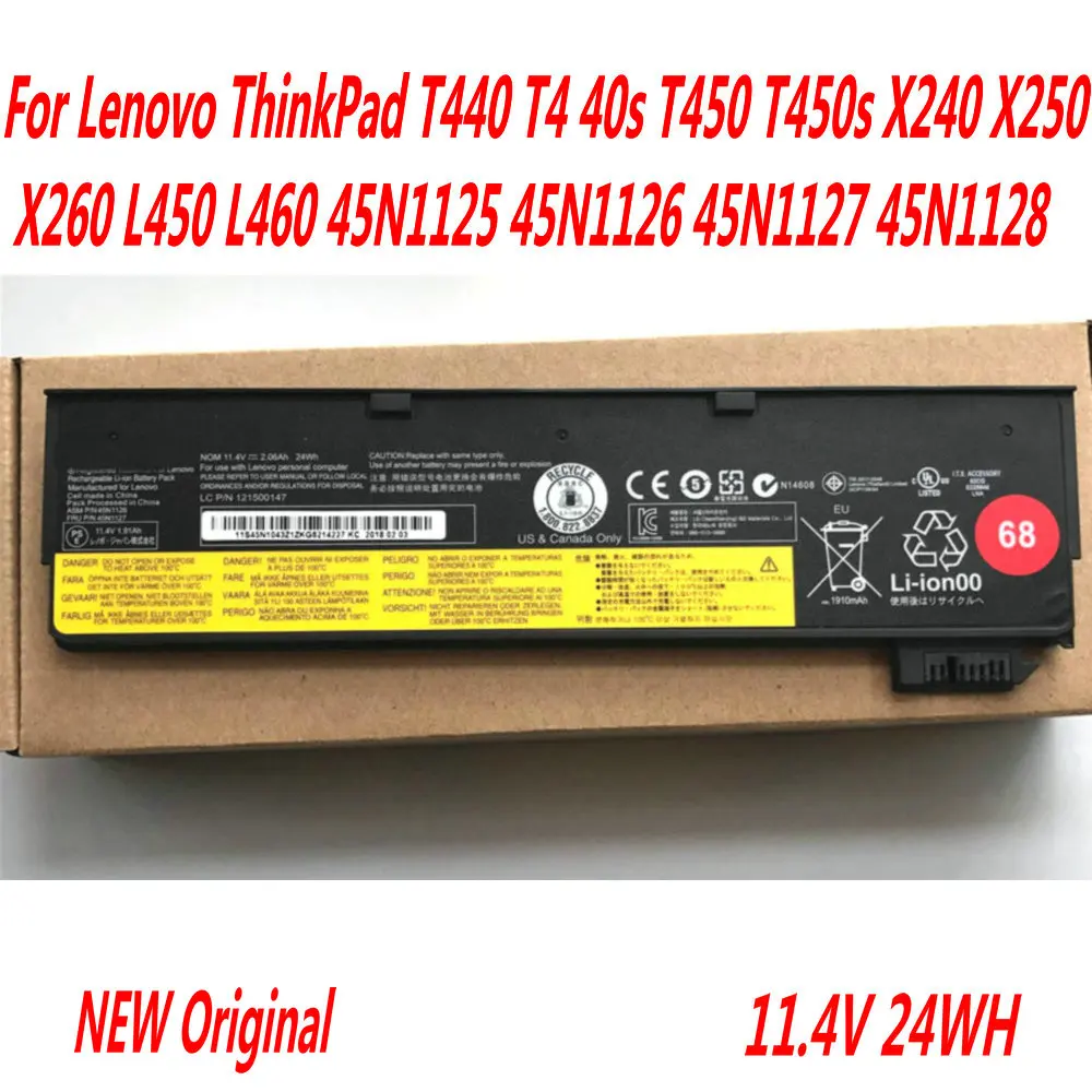 Оригинальный аккумулятор 45N1126 45N1127 45N1128 для ноутбука Lenovo ThinkPad T440 T4 40s T450 T450s X240 X250 X260