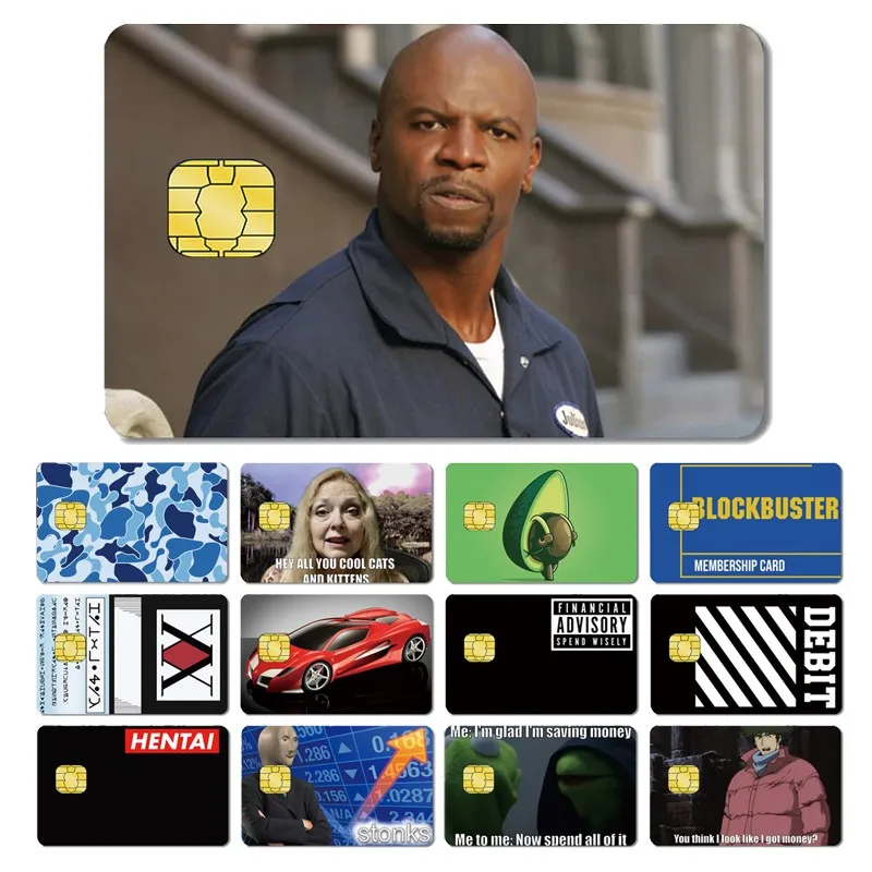 Magic Shark Funny Matte Hentai Money Blockbuster Stonks Credit Card Debit Card Skin Case Tape Sticker Film Big Small Chip