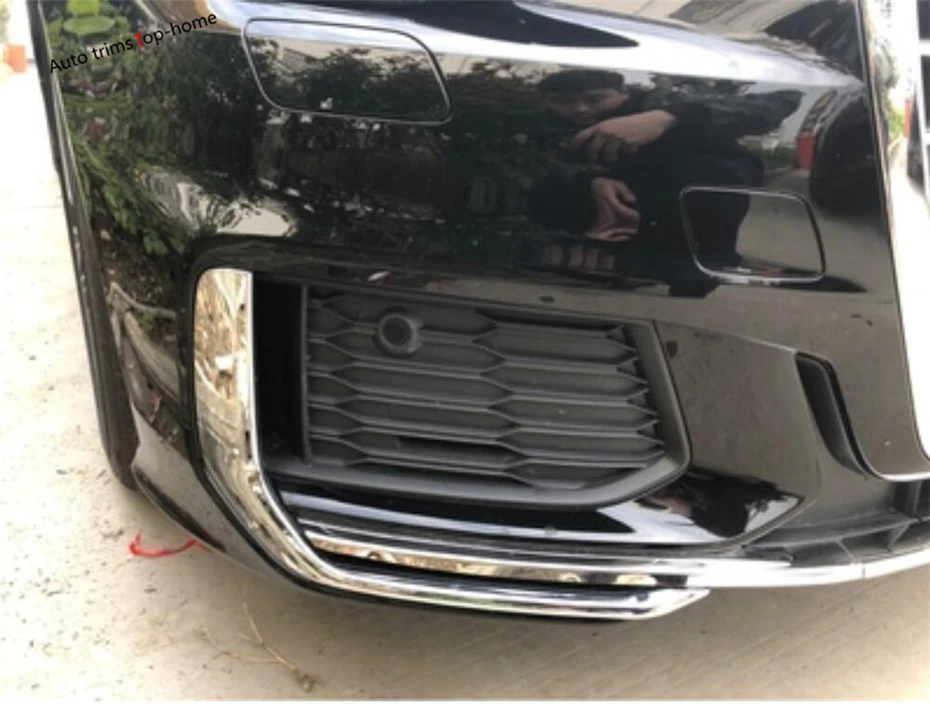 Yimaautotrims передние противотуманные фары лампа век брови крышка отделка Подходит для Audi A6 C8 Хром Стайлинг хром яркий ABS