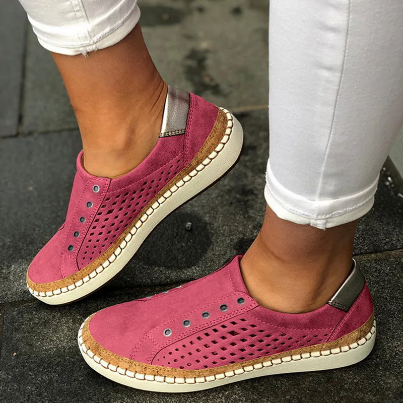 3 pink LOOZYKIT; коллекция года; модные сетчатые дышащие женские кроссовки на шнуровке; сезон весна-лето; женская обувь на плоской платформе; Цвет белый; повседневная обувь на плоской подошве - Цвет: 3 pink