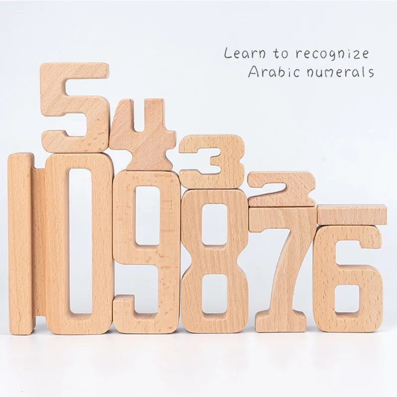 

2021 Children's Wooden Digital Building Blocks Large Educational Mathematics Teaching Toys Assembled Early Education