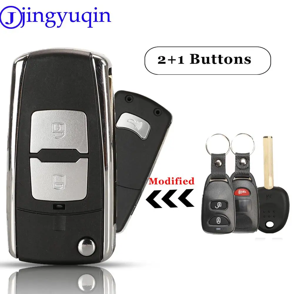 

Сменный пульт дистанционного управления для автомобильного ключа jingyuqin с 3 кнопками, чехол для Hyundai Elantra 2011, для Kia, пустой ключ
