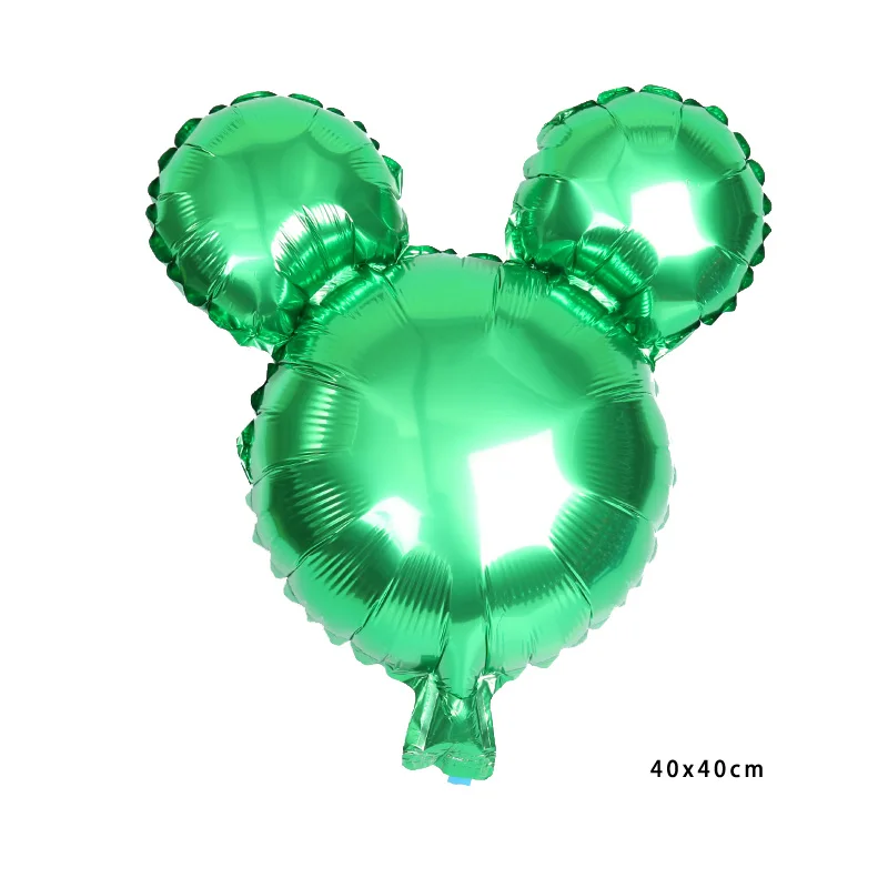 40x40 green 112 см гигантский шар Минни Микки на день рождения Детские Классические игрушки подарок фольгированный шарик, мультфильмы детские вечерние украшения - Цвет: 40x40 green