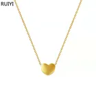 Цепочка RUIYI из чистого золота 999 пробы с подвеской в виде сердца из настоящего 24-каратного золота, цепочка из твердого золота 18 карат AU750 для женщин, ювелирные украшения из драгоценных камней, свадебный подарок