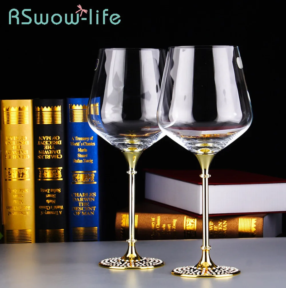 2 шт. с украшением в виде кристаллов Стекло вина набор бокал Бордо es большие