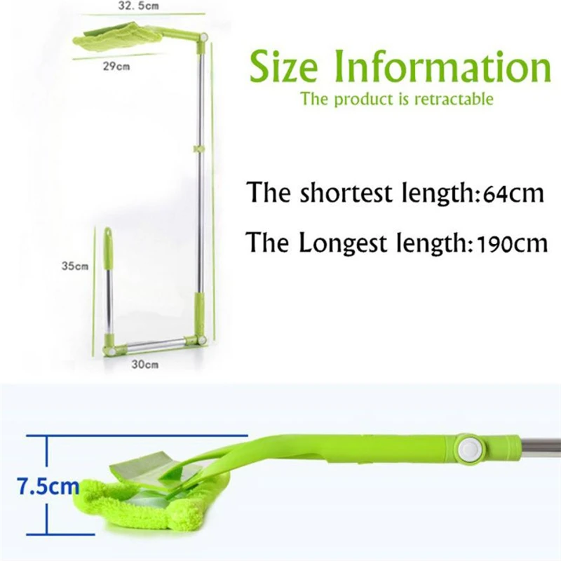 2021 Hot Selling Telescopic Foldable Handle Cleaning Brushes Glass Sponge Mop Fur Cleaner Window Extendable Windows Brush A30731 |