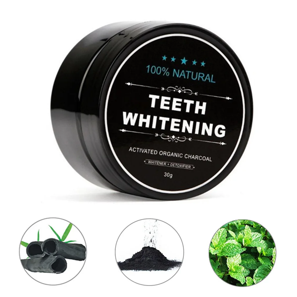 Coconut Shells Activated Carbon Teeth Whitening Organic Natural Bamboo Charcoal Toothpaste Powder with toothbrush |