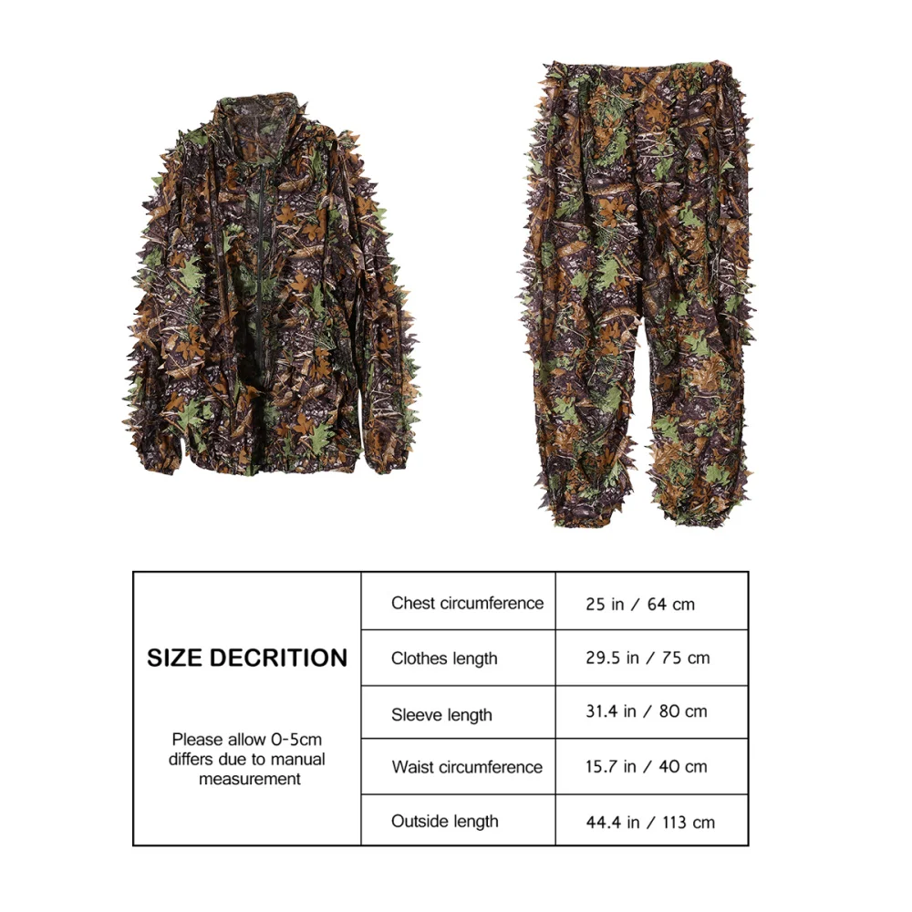 

VORCOOL Leaf Camouflage Woodland Camo Set 3D Jungle Forest Hunting