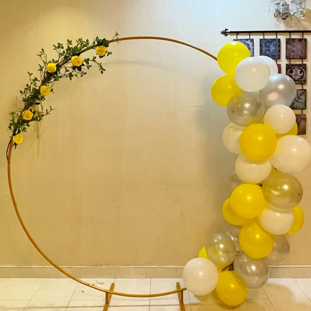 

Свадьба металлический круг Свадьба Арка круглый шар фон арка цветок круглая рамка стенд день рождения вечевечерние НКА Baby Shower украшение