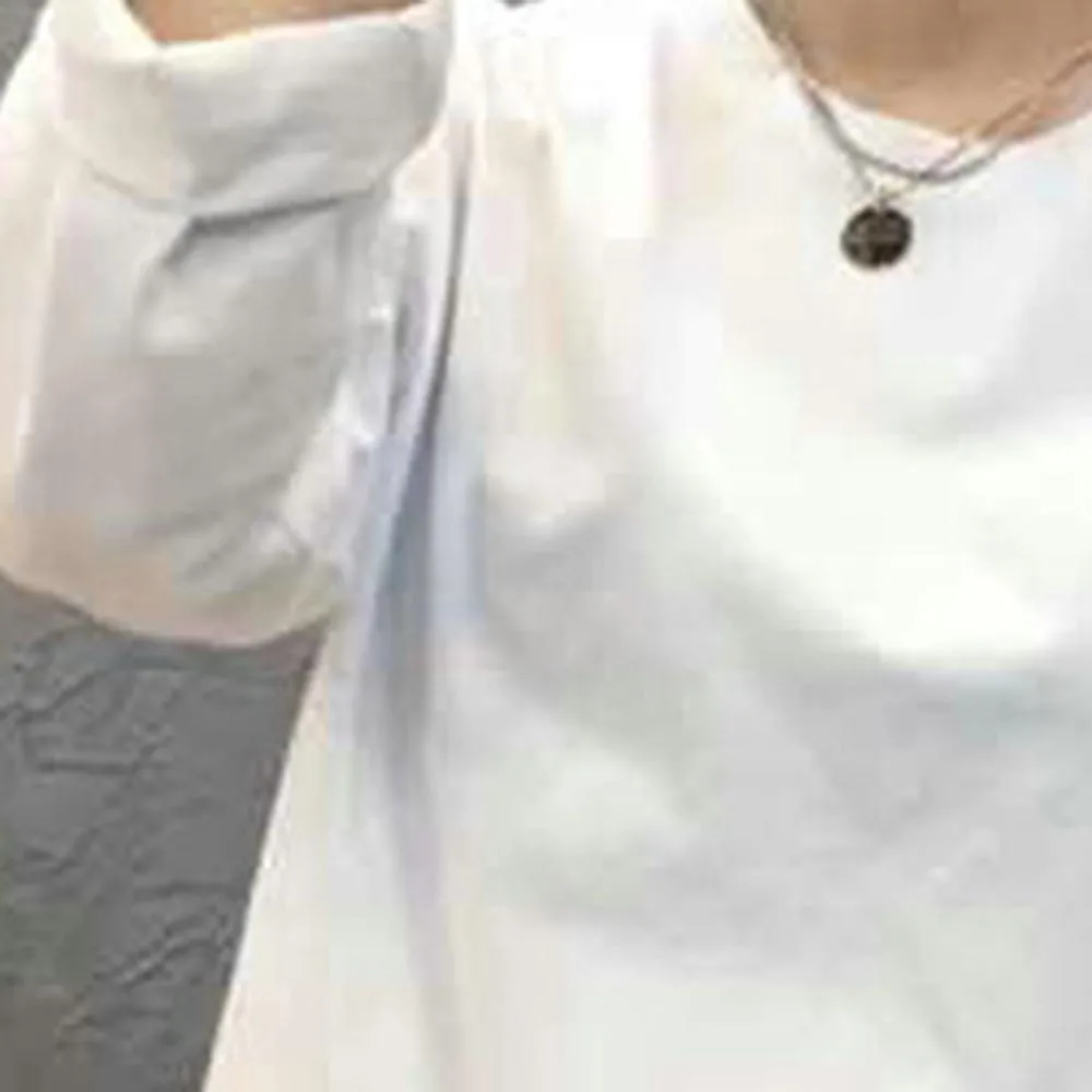 

White T-shirt Female 2021 Spring New Korean Version Loose Round Neck Mid-length Long-sleeved T-shirt Top Bottoming Shirt Tide
