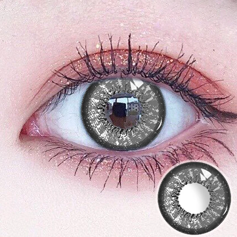 Контактные линзы GoMaxiyGirl 1 пара цветные для коррекции диоптрий аниме косплея цвет