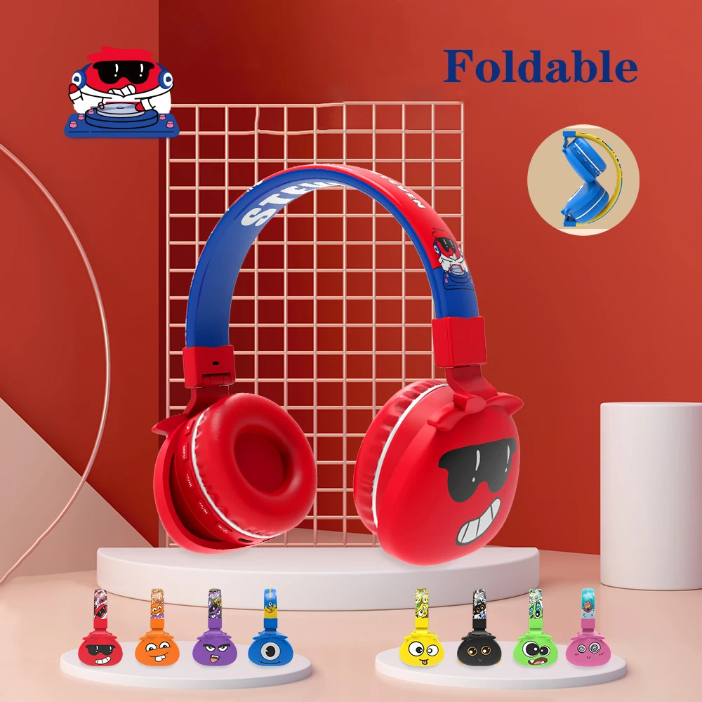 Мультяшные беспроводные наушники Bluetooth 5 0 складная Hi Fi гарнитура с кошачьими