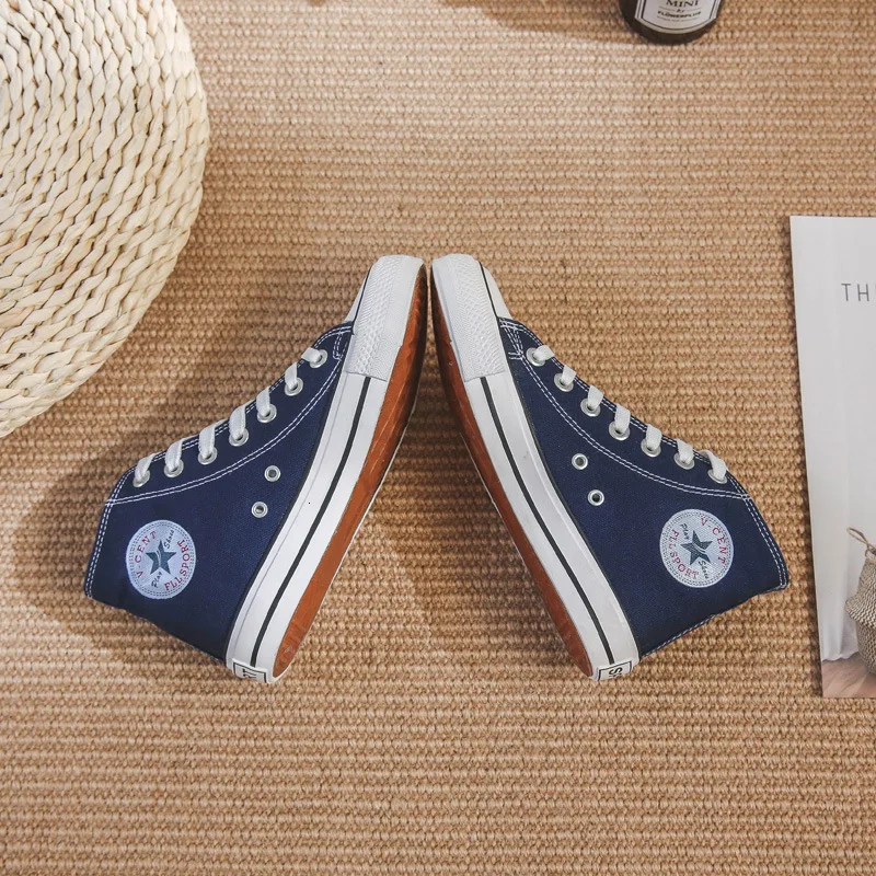 Классическая Женская парусиновая обувь с высоким берцем Повседневные женские