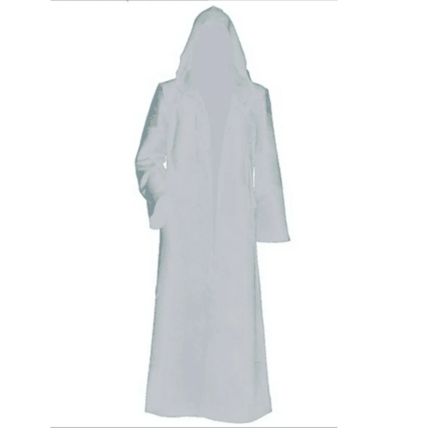 Взрослый человек средневековые Звездные войны костюмы для косплея Дарт Вейдер однотонный плащ с капюшоном куртка Пробуждение силы джедая Карнавальная нарядная одежда
