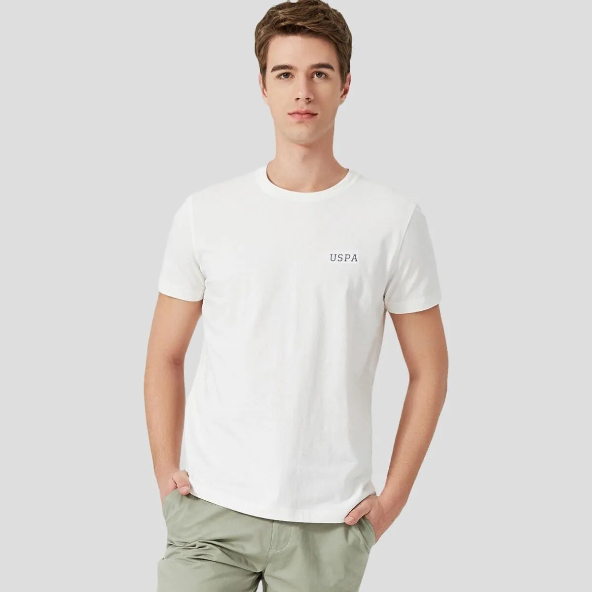 Американское поло. Универсальная хлопковая Футболка Assn. Черно-белая для мужчин и