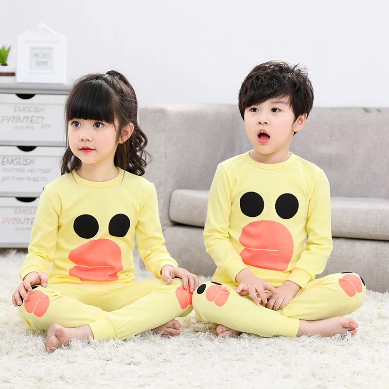 Новинка детская хлопковая одежда для сна Пижама с героями мультфильмов девочек и
