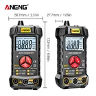 Цифровой мини-мультиметр ANENG M167, тестер, автоматический мультиметр, транзистор True Rms с бесконтактным индикатором напряжения, 4000 отсчетов, фонарик