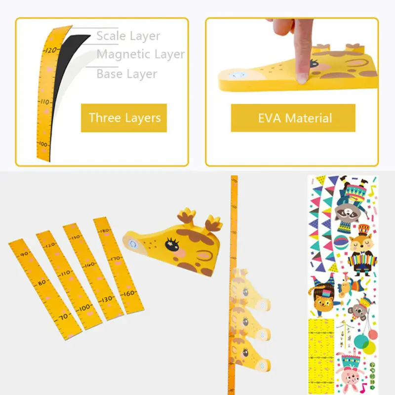 Красивая футболка с рисунком жирафа для маленьких детей диаграмма роста высоты