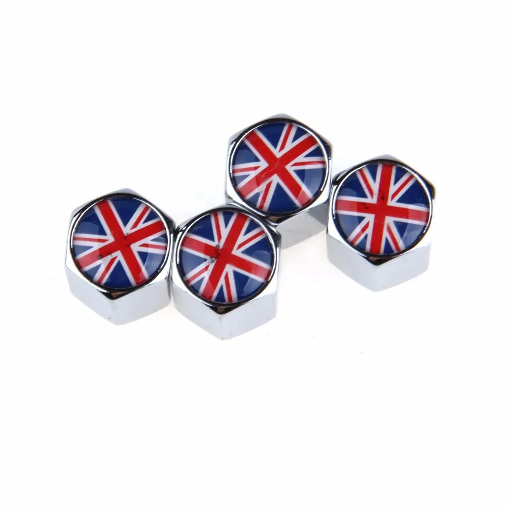 Posbay 4 шт. черный автомобиль стиль Великобритании Флаг сталь колеса автомобиля
