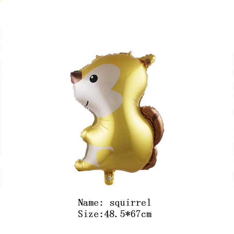 squirrel 36 шт./набор, животные из мультфильмов лиса джунгли День рождения набор воздушных шаров Baby Shower клипсы для воздушных шаров, аксессуары для детей, для девочек и мальчиков поддерживает сторонние исполнители - Цвет: squirrel