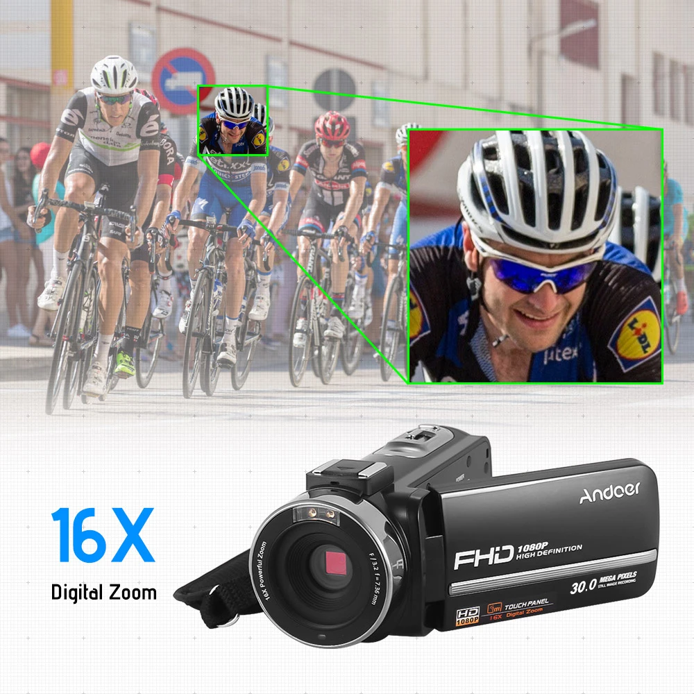 Andoer 1080p Ir Nightshot 30mp Fhd Цифровая видеокамера Dv Recorder 3 0 дюймовый ЖК-экран с 2