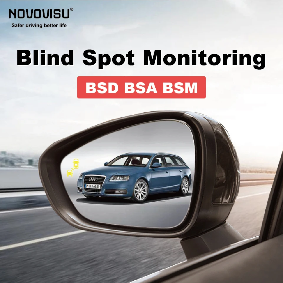 

NOVOVISU автомобиль BSD BSA BSM слепой зоны обнаружения движения Предупреждение Безопасность радарах Зеркало для Audi A6 A6L C6 4F 2006 2007 2009 201