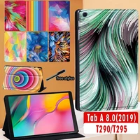 tablet case for samsung galaxy tab a 8 0 2019 t290 t295 leather folding stand sleeve protective cover for sm t290 sm t295
